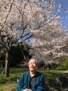 特養　満開の桜を見に　写真